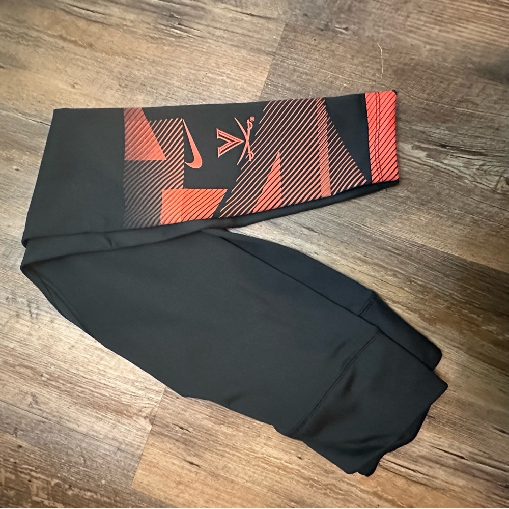 Nike UVA Black and Orange Graphic Leggings